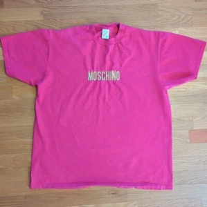 Vintage Extra Large Moschino T-shirt By Jerzees Made In USA Pink Fuchsia - Picture 1 of 7