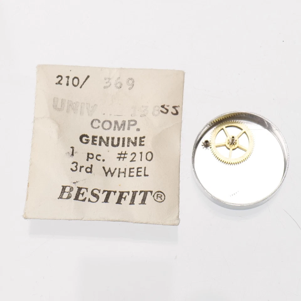 Vintage Universal Geneve cal 138 Third Wheel & Pinion Part #210 New Old Stock - Image 1 of 1