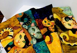 Colorful Cats Pillow Covers 18” X 18” - Picture 1 of 8
