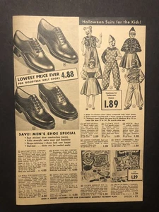 Vintage 50er Jahre Spiegel Katalog Seite Anzeige Kinder Halloween Kostüme Clown 0C25 - Bild 1 von 2
