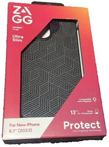 ZAGG London Snap MagSafe Fabric Case for iPhone 15 13ft Drop Protect Sleek Style - Picture 1 of 2