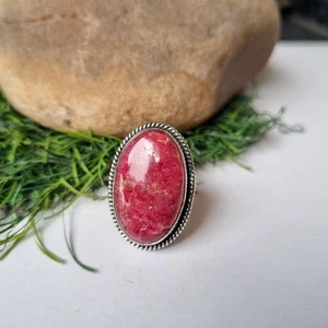 Rhodochrosite Gemstone Ring 925 Sterling Silver Anniversary Gift Ring PG6870 - Picture 1 of 4