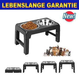 2-in-1 Futternapf Wassernapf Hundenapf erhöht höhenverstellbar Futterstation - Bild 1 von 11