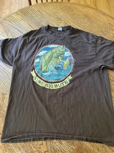Camisa RAY TROLL Divertida Halibut Adulto XLI Como Big Buts Arte Divertida Pesca Alaska - Imagen 1 de 4