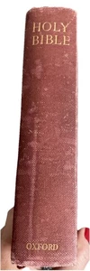 Holy Bible 1930s Oxford University Burgundy hardcover SHD2 - Picture 1 of 20