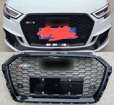 Решетка решетка радиаторная для переднего бампера для Audi 2017 2018 2019 2020 A3 S3 RS3 Henycomb - Изображение 1 из 3