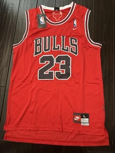 NWT Vintage Nike Michael Jordan Chicago Bulls NBA Jersey Size L+2 - Picture 1 of 10