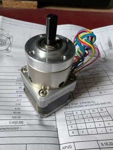 Nema 14 Stepper Motor Bipolar L=34mm w/ Gear Ratio 5:1 Planetary Gearbox - Picture 1 of 2