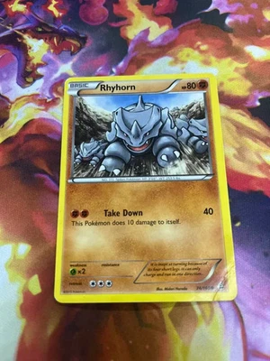 Rhyhorn 74/160 XY-Primal Clash Regular HP-Heavily Played Pokémon TCG - Image 1 of 4