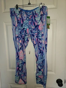 NWT Lilly Pulitzer UPF50+ Tamara Weekender Leggings Sz XL Twilight Blue  #30137 - Picture 1 of 10