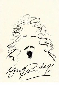 Billy Connolly Original Selbstportrait Zeichnung - Bild 1 von 1