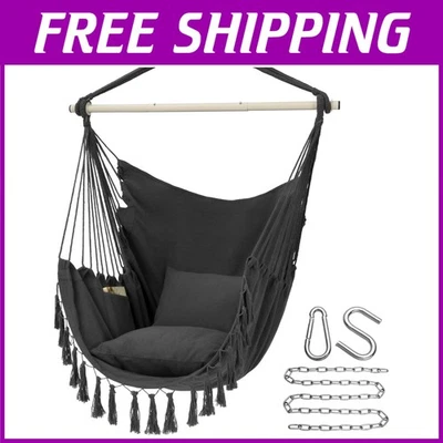 Large Cotton Weave Hammock Chair with Pocket - Image 1 of 4