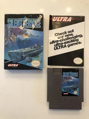 Vintage Silent Service Submarine Game Nintendo Entertainment System, 1989 w/ Box - Image 1 of 4