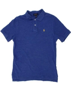 POLO RALPH LAUREN Boys Polo Shirt 14-15 Years Large Blue AN07 - Picture 1 of 3