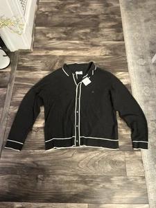 Cárdigan suéter American Eagle AE para hombre grande con botones gris oscuro 573 - Imagen 1 de 5