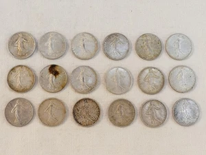 LOT de 18 pieces de 1 FRANCS ARGENT SEMEUSE - Picture 1 of 8