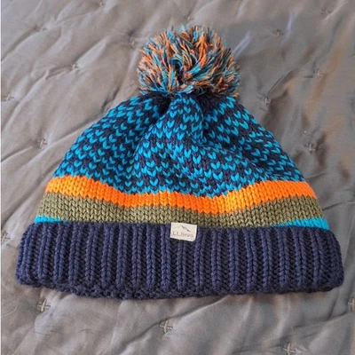 L.L. Gorro Bean UNISEX M-L Multicolor Pom Forrado de Vellón Exterior Naturaleza Gorpcore Foto 1 de 4