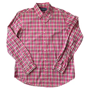 Ralph Lauren Hemd Herren Large rosa kariert Button Down klassisch Oxford Freizeit - Bild 1 von 6
