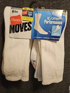 Calcetines Grandes y Altos 6 Pk Hanes Moves Xtemp Performance Talla 12-14 - Imagen 1 de 6