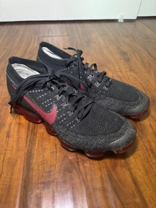 Nike Air Vapormax Bred Shoes Sneakers Mens 10 Black Red Athletic Running - Picture 1 of 7