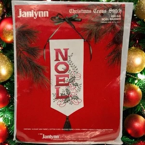 Janlynn Noel Banner Christmas Cross Stitch Kit #50-945 NEW Sealed Unopened - Picture 1 of 7