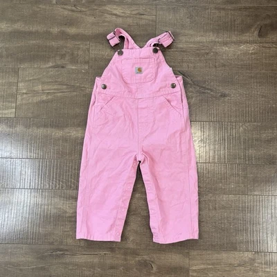 Mono con tirantes de lona rosa Carhartt talla 18M LEER POR FAVOR Foto 1 de 4