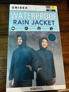 NWT 32 DEGREES COOL Blue WATERPROOF RAIN JACKET UNISEX MEN XS / WOMEN S - Picture 1 of 6
