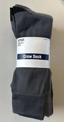 Talla de zapato 9-12 | 9 pares de calcetines de vestir finos multi grises para hombre (tripulación) #4190 Foto 1 de 4