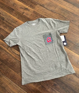 ATLANTA BRAVES women's pocket t-shirt, gray, MEDIUM, New - Picture 1 of 1