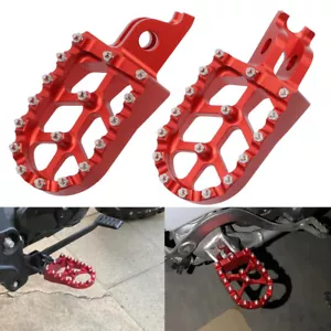 Motorcycle Wide Footpegs Footrest Pedals For Honda CR125 CR250 KX450F CRF450L - Picture 1 of 12