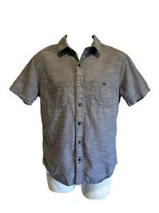 Hang Ten Men's S Small Button Up Short Sleeve Shirt Blue 100% Cotton Lightweight - Picture 1 of 4