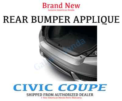 Genuine OEM Honda Civic 2Dr Coupe Clear Rear Bumper Applique 2016 - 2017 Foto 1 de 2