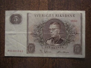 SVEZIA 5 CORONE 1960 - Foto 1 di 2