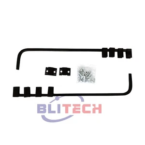 STRAIGHT MUD FLAP HANGER 30" HEAVY DUTY STEEL SET SEMI TRUCK BLACK - Foto 1 di 3