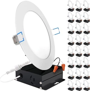 Sunco ultraflache Downlights 24er-Pack 4"" 10W 650 Lumen 5000K Deckenleuchten - Bild 1 von 5
