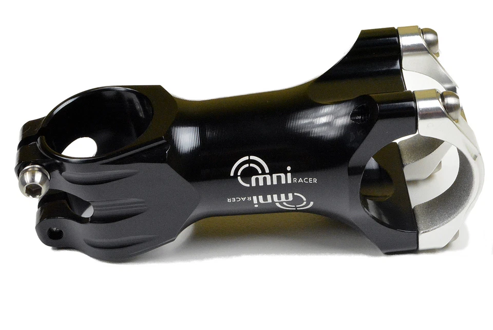 OMNI Racer WORLDS LIGHTEST RACE-Lite Handlebar Stem & Ti Bolts 31.8x90mm BLACK - Image 1 of 4