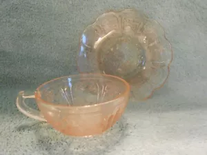 Vintage Depression 1930er Jahre rosa Kirschblüte 6 Tassen 6 Untertassen kleine Kinder Set? - Bild 1 von 9