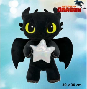 Cómo entrenar a tu dragón MUÑECA DE PELUCHE SIN DIENTES de pie con una ESTRELLA 30 x 30 cm - Imagen 1 de 5