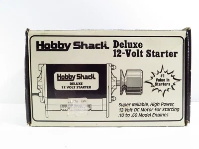 NEW HOBBY SHACK DELUXE 12 VOLT STARTER R/C CAR Model Airplane Engine - Image 1 of 4