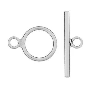 5 CIERRES PALANCA FUERTES SIMPLES DE PLATA ESTERLINA, TAMAÑO MEDIANO, 13,5 X 19 MM - Imagen 1 de 3