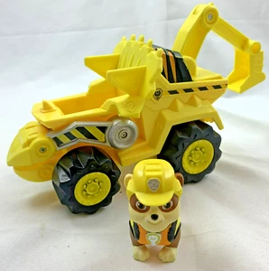 Paw Patrol Dino Rescue Deluxe Fahrzeug Rev Up mit Rubble Figur Spin Master Gelb - Bild 1 von 16