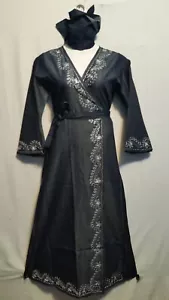 Ropa para mujer con estampado largo de mezclilla envolvente maxi bordado Derss talla libre - Imagen 1 de 12
