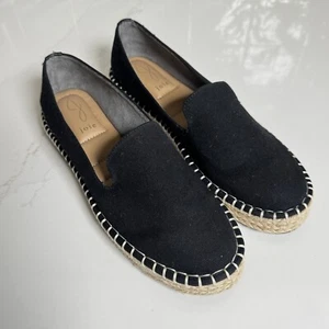 Joie Cara Espadrille Shoes Women's 7.5 Black Canvas Slip-On Comfort Memory Foam - Picture 1 of 8