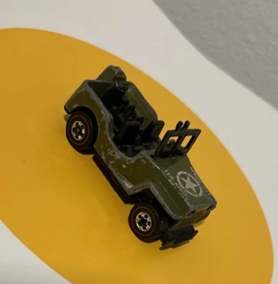 Vintage Hot Wheels Redline 1970 U.S. Army Jeep Gunslinger  Green Hong Kong - Image 1 of 4