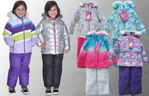 Girls 32 Degrees Weatherproof 2 Piece Snow Ski Suit Parka Bid Pants Y 2 3 4 5 6 - Picture 1 of 34