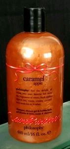 PHILOSOPHY CARAMEL APPLE SWEET WISHES 3-IN-1 SHOWER GEL/SHAMPOO/BUBBLE BATH - Picture 1 of 8