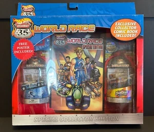 Hot Wheels Highway 35 World Race DEORA 2 II y Mega Duty con juego de 2 autos de cómic - Imagen 1 de 10