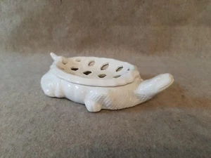 Jabonera de cerámica italiana vintage tortuga decoración de baño hecha en Italia - Imagen 1 de 15