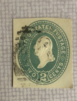 Estampilla de Washington de 2 centavos en relieve de Estados Unidos de 1889 sobre papel amarillo Cancelar elegante Foto 1 de 4