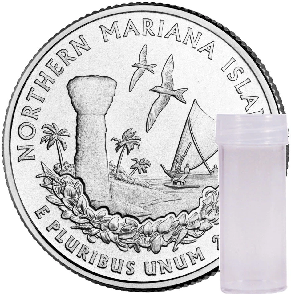 2009 P Northern Mariana Islands Quarter 40 Coin Roll From US Mint Bag BU - Image 1 of 4